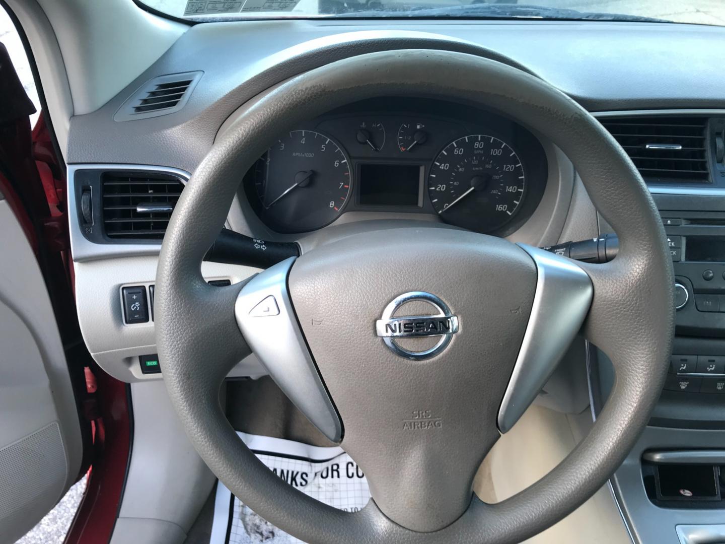 2013 Red /Beige Nissan Sentra S (3N1AB7AP2DL) with an 1.8 V4 engine, Automatic transmission, located at 577 Chester Pike, Prospect Park, PA, 19076, (610) 237-1015, 39.886154, -75.302338 - Photo#11